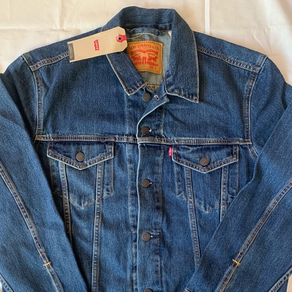 Men’s Levi’s Trucker Jacket. Medium stone wash with tags. Size L. On Sale for 70